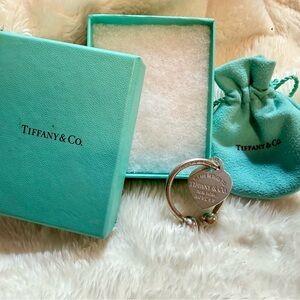 Tiffany & Co. Silver Heart Tag key chain